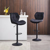 Modern 2 Velvet Bar Stools Diamond Seat Kitchen Salon Chairs Pub Gas Lift Swivel