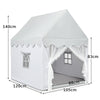 Wood Frame Large Playhouse Kids Toddler Castle Play Tent W/ Washable Mattress