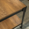 Vintage Industrial Coffee Table with Storage Shelf Rustic Side Table Living Room