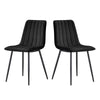 2x Black Velvet Dining Chairs Restaurant Chairs Modern Dining Room Furniture