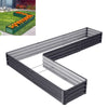 Galvanized Steel Raised Garden Bed Metal Patio Backyard Flower Vegetable Planter