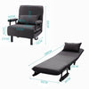 Faux Leather Fabric Sofa Bed Recliner Chair Bed 2/3 Seater Couch Sleeper Sofabed