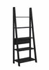 TAD | Riva Scandinavian Retro Ladder Bookcase Shelving Shelf Unit Black 5 Tier