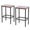 2x Industrial Vintage Bar Stools Chair Retro Kitchen Counter Seat Pub Furniture
