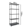 5 Tier Shelving Display Unit Versatile Wall & Pantry Storage Modern Wooden Metal