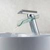 Waterfall Tall Glass Bathroom Basin Sink Mixer Taps Cloakroom Hand Wash Faucet