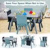 Kids Table and Chairs Set Wooden 5-Piece Toddler Furniture Set W/Building Blocks