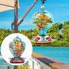 Garden Birds Feeders Attractive Design Glass Beautiful Bird Water Feed Container
