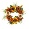 Spring Summer Wreath Leaf Sunflower Garland for Wall Front Door Party Home Decor