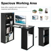 3 IN 1 Computer Desk Home Office Workstation W/ Bookcase 4-tier Storage Shelves
