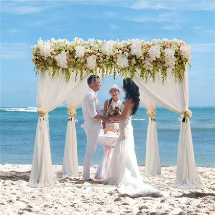 Perfect 2 in 1 Wedding Party Walk Through Flower Arch Circular Floral Archway