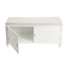 Hallway Shoe Storage Cabinet Cupboard 2-Doors Bench Window Seat with Cushion Pad