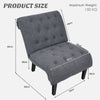 Armless Accent Chair Modern Leisure Chair Ergonomic Backrest & Overstuffed Seat