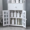 Bathroom Wooden Shelf Cabinet Cupboard White Bedroom Storage Unit Free Standing
