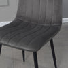 Glass Dining Table and 2 / 4 Grey Chairs Optional Lounge Office Home Furniture