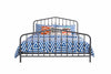 BUSHWICK KING SIZE BED FRAME BEDSTEAD IN GREY METAL BY DOREL