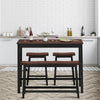 4PCS Dining Table & Chair Set Kitchen Furniture W/ Counter Table Bench & Stools
