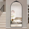 Cloakroom Dressing Full Body Mirror Arch Top Makeup Black Iron Ornate Decorative