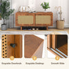 Rattan Shoe Storage Cabinet 2 Door Shoe Cabinet Shoe Bench Storage Cabinet NS