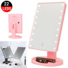 5X 22 LED MAGNIFYING TOUCH SCREEN LIGHT MAKE-UP COSMETIC TABLETOP VANITY MIRROR