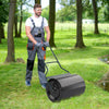60L Steel Garden Lawn Roller Water Sand Filled Outdoor Grass Roller w/Drain Plug