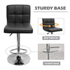2PCS bar stool 360 degrees swivel comfortable with PU leather soft upholstery