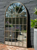 Outdoor Garden Mirror Arch Metal 77cm Hanging Wall Mounted Leaner Vintage Rustic