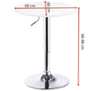 Round Bar Table Adjustable Height Rotating Tabletop Breakfast Dining Room Cafe