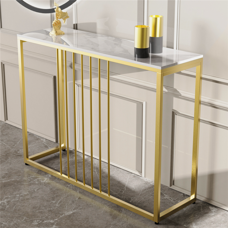 Large Slim Marble Console Table Hallway Foyer Wall Side Table Window S ...