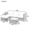 Rattan Garden Patio Corner Sofa Lounge Set Outdoor Garden Furniture Set Grey
