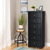 Modern Narrow Chest of Drawers Bedside Cabinet Sideboard Bedroom 6 Drawers Chest