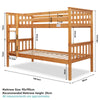 Double Bunk Beds For Kids Children 3ft Single Pine Wood Bed Frame With Mattress