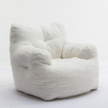 Upholstered Soft Fabric Tufed Bean Bag Foam Memory Resilience Sponge Chair NS