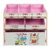 Children Kids Toy Storage Unit Playroom Shelf Organizer Rack 6 Fabric Boxes