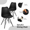 Set of 2 Dining Chair Modern Lounge Chair Makeup Vanity Chair Cushioned PU Seat