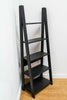 TAD | Riva Scandinavian Retro Ladder Bookcase Shelving Shelf Unit Black 5 Tier