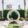Jumbo White Circle Metal Wreath Backdrop Stand Wedding Backdrop Party Stage Kit