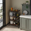 Mobile Kitchen Storage Cart Dining Room Microwave Shelving Unit Rack Baskets