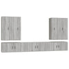 7 Piece TV Cabinet Set Grey Sonoma Engineered Wood R1C3