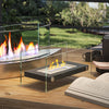 Bio Ethanol Fireplace Glass Burner Fire Bioethanol Rectangular Tabletop Fire Pit