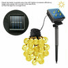 30LED SOLAR POWERED RETRO BULB STRING LIGHTS GARDEN OUTDOOR FAIRY SUMMER LAMP UK
