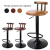 Metal Wooden Dining Table Set Faux Leather Bar Stool Chair Kitchen Coffee Bistro