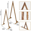 2X Large Pine Wood Triangle Wedding Arch Set Rustic Stable Wedding Decorations