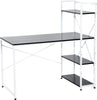 Computer Desk PC Workstation Laptop Table w/4-tier Open Bookshelf Home Office