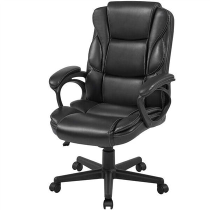 Executive Office Chair Lumbar Support Adjustable PU Leather Computer Desk Chair