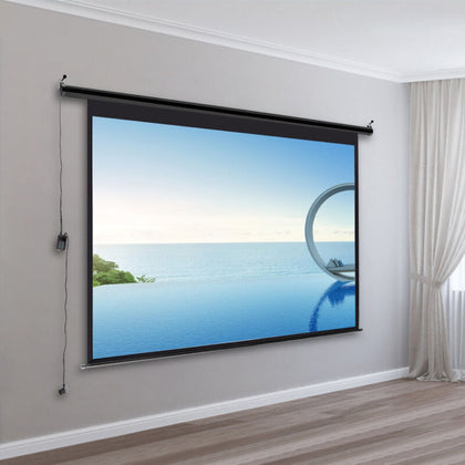 4:3 Large Electric Motorised Projector Screen With Remote HD Home Theater Cinema