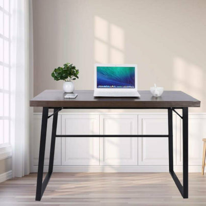 Retro PC Computer Home Office Desk Study Writing Table Workstation Metal Legs