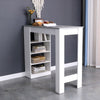 Dining room furniture breakfast bar table space saver white & grey colour