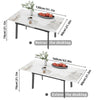 White High Gloss 130-160cm Extendable Kitchen Dining Table Stainless Steel Base