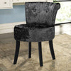 Crushed Velvet Padded Vanity Chair Bedroom Dressing Table Stool Retro Side Chair